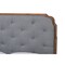 Baxton Studio Roald Mid-Century Modern Grey Fabric and Walnut Brown Wood King Size Platform Bed 246-12645-9412-ZORO - alternate 8